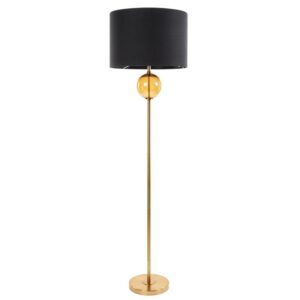 ArtFir Stojící lampa LEONA | černá/zlatá 46 x 165 cm