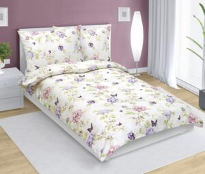 veratex Povlečení bavlněné fialová louka 140x200