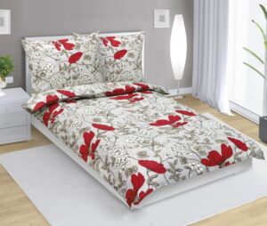 veratex Povlečení bavlněné šarlatový květ 140x200