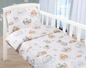 veratex Dětské povlečení bavlna Agáta zvířátka na obláčku 90x135