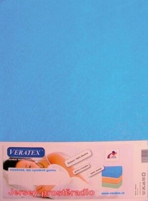 veratex Jersey prostěradlo 80x220 cm (č.22-stř.modrá)