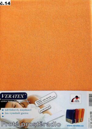 veratex Froté prostěradlo 80x200/25cm (č.14 broskvové)