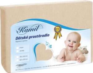 veratex Dětské jersey prostěradlo světle béžová 60x120 cm