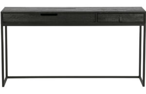 WOOOD Černý jasanový pracovní stůl Frax 140 x 44 cm