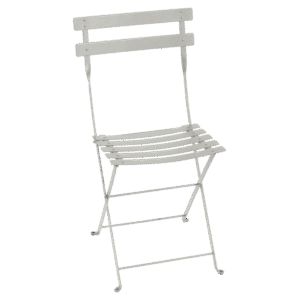 Světle šedá kovová skládací židle Fermob Bistro