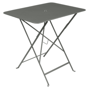 Šedozelený kovový skládací stůl Fermob Bistro 57 x 77 cm