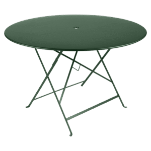 Tmavě zelený kovový skládací stůl Fermob Bistro 117 cm