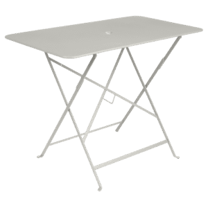 Světle šedý kovový skládací stůl Fermob Bistro 97 x 57 cm