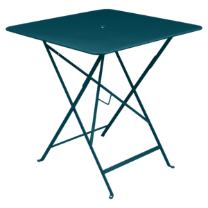 Modrý kovový skládací stůl Fermob Bistro 71 x 71 cm