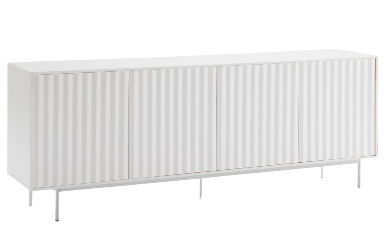 Bílá lakovaná komoda Teulat Sierra 211 x 47 cm