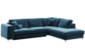 Devichy Sametová rozkládací pohovka Rothe 302 cm