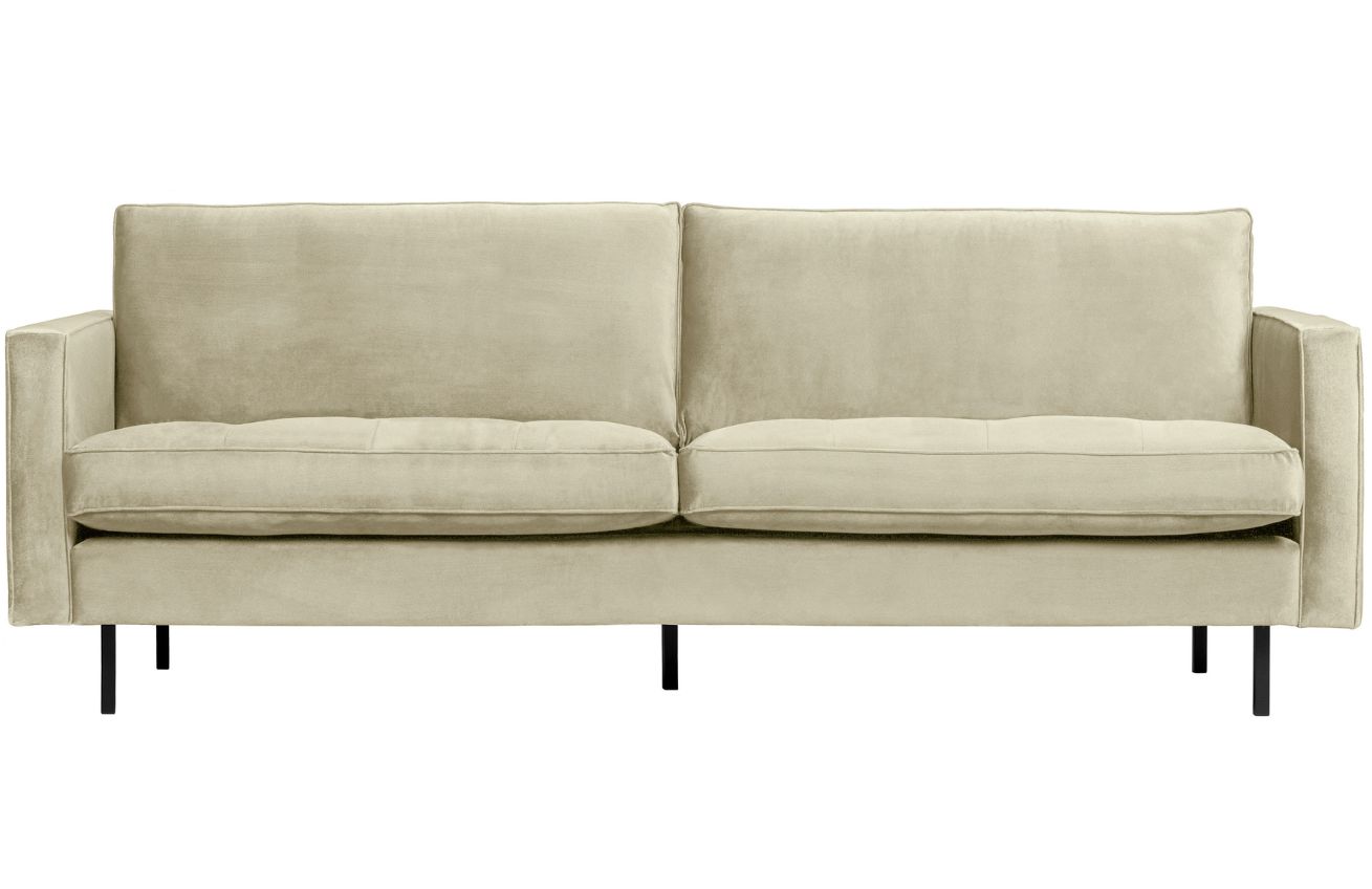 WOOOD Sametová pohovka Raden 230 cm s prošíváním