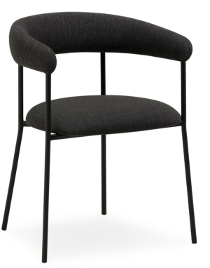 ​​​​​Dan-Form Černá látková jídelní židle DAN-FORM Plenti s černou podnoží