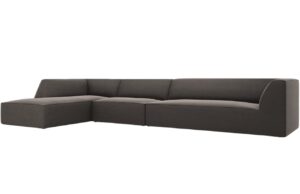 Micadoni Sametová rohová pohovka Ruby 366 cm