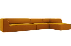 Micadoni Sametová rohová pohovka Ruby 366 cm