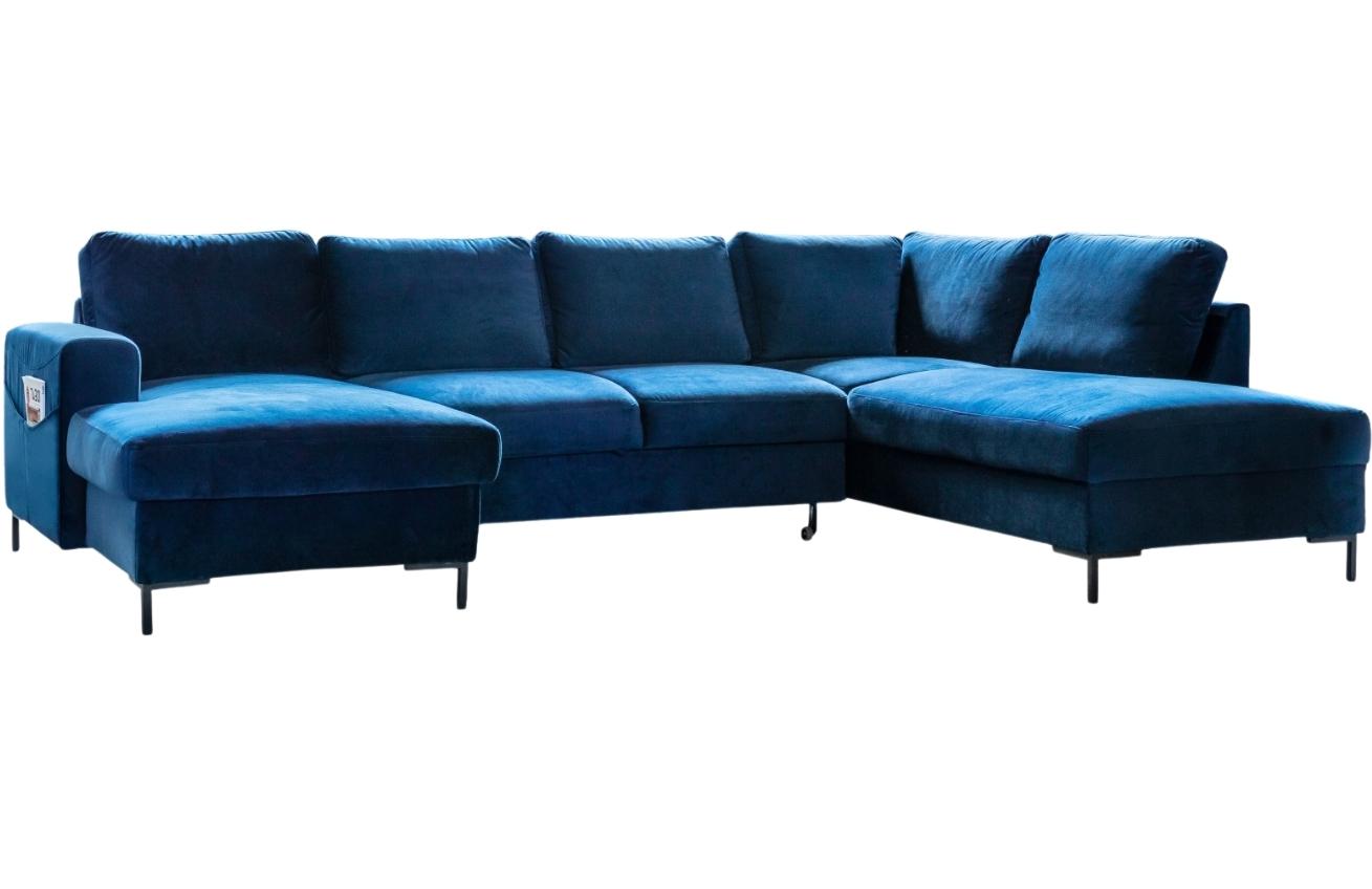 Miuform Sametová rozkládací pohovka Lofty Lilly 303 cm