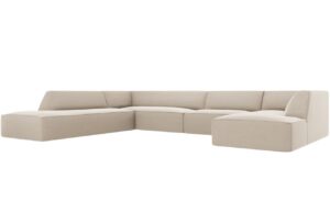 Micadoni Sametová rohová pohovka Ruby 366 cm