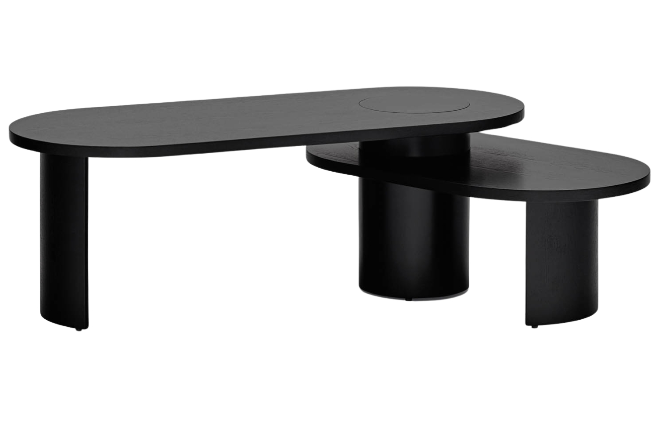 Černý konferenční stolek Teulat Nori 120 x 85 cm