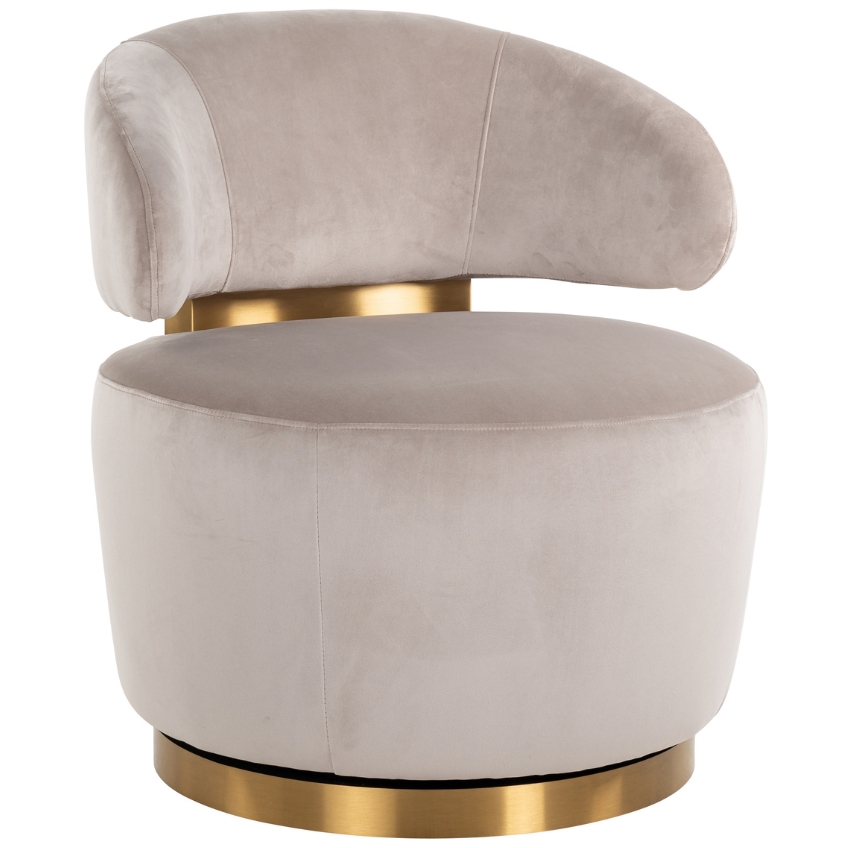 Richmond Sametové otočné křeslo Maxime