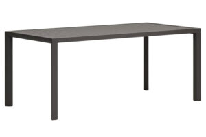 Šedý kovový zahradní jídelní stůl Kave Home Culip 180 x 90 cm