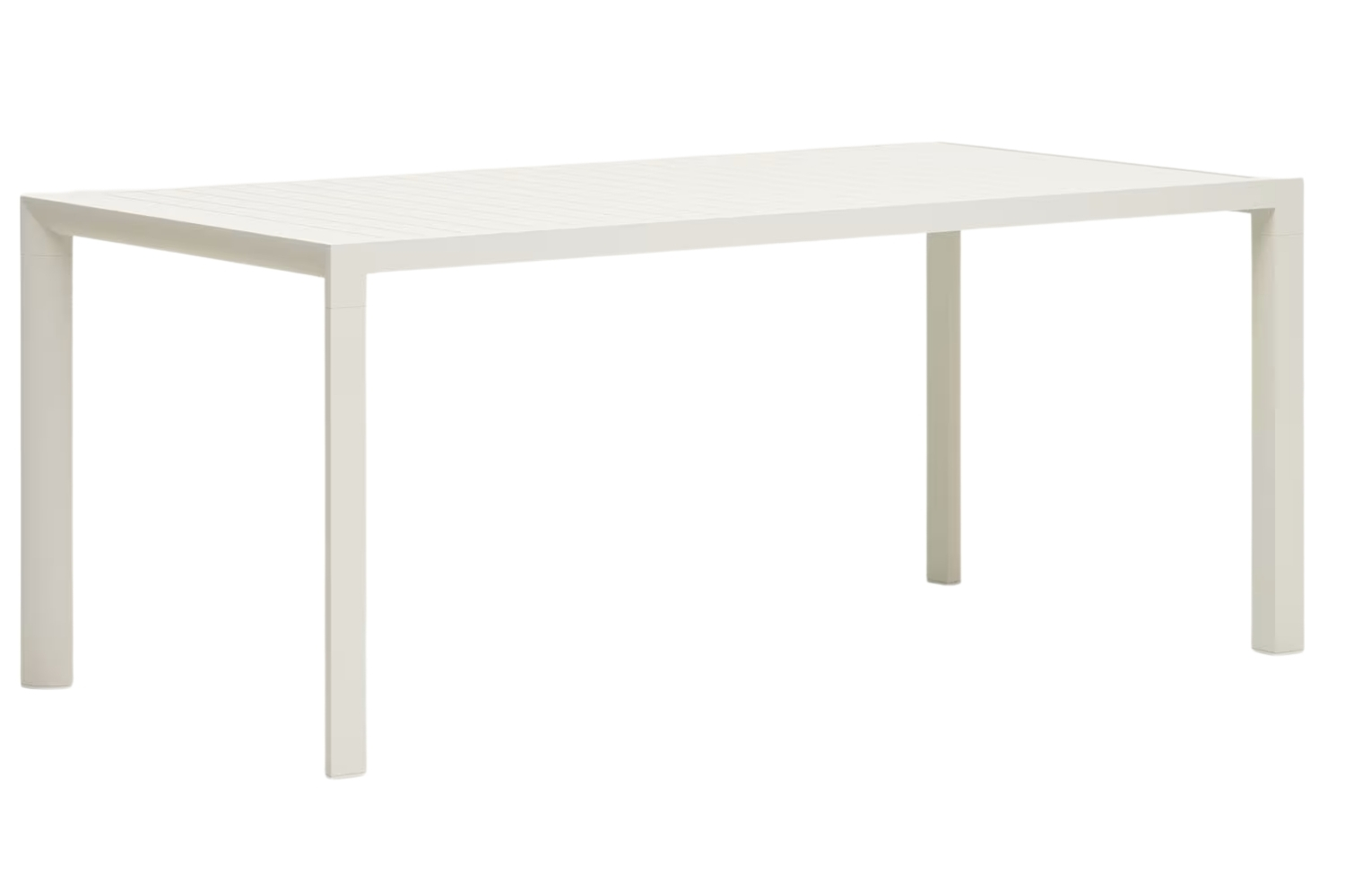 Bílý kovový zahradní jídelní stůl Kave Home Culip 180 x 90 cm
