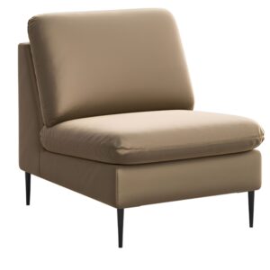 Rodier Světle hnědé sametové křeslo Belle