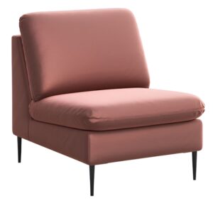 Rodier Starorůžové sametové křeslo Belle