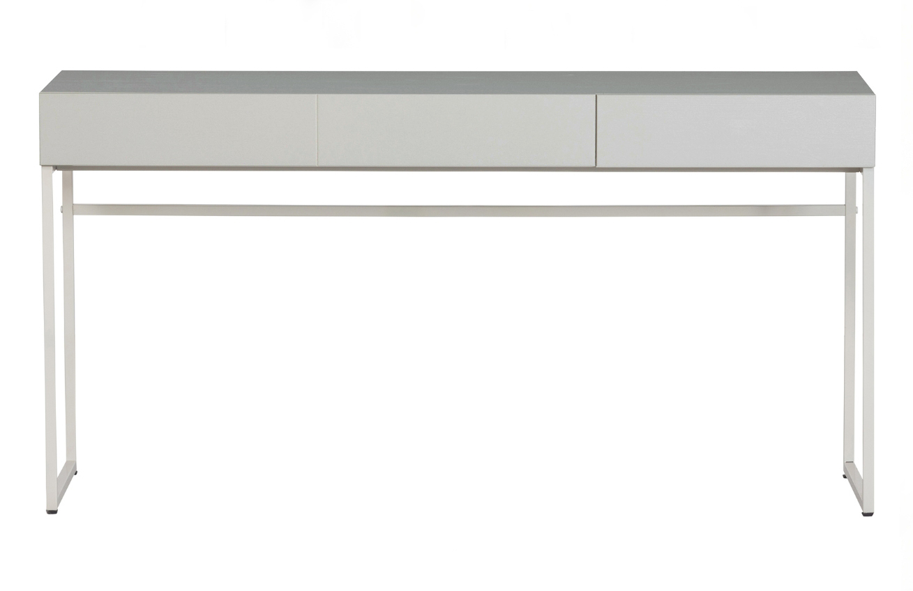 WOOOD Šedý borovicový toaletní stolek Grime 150 x 49 cm