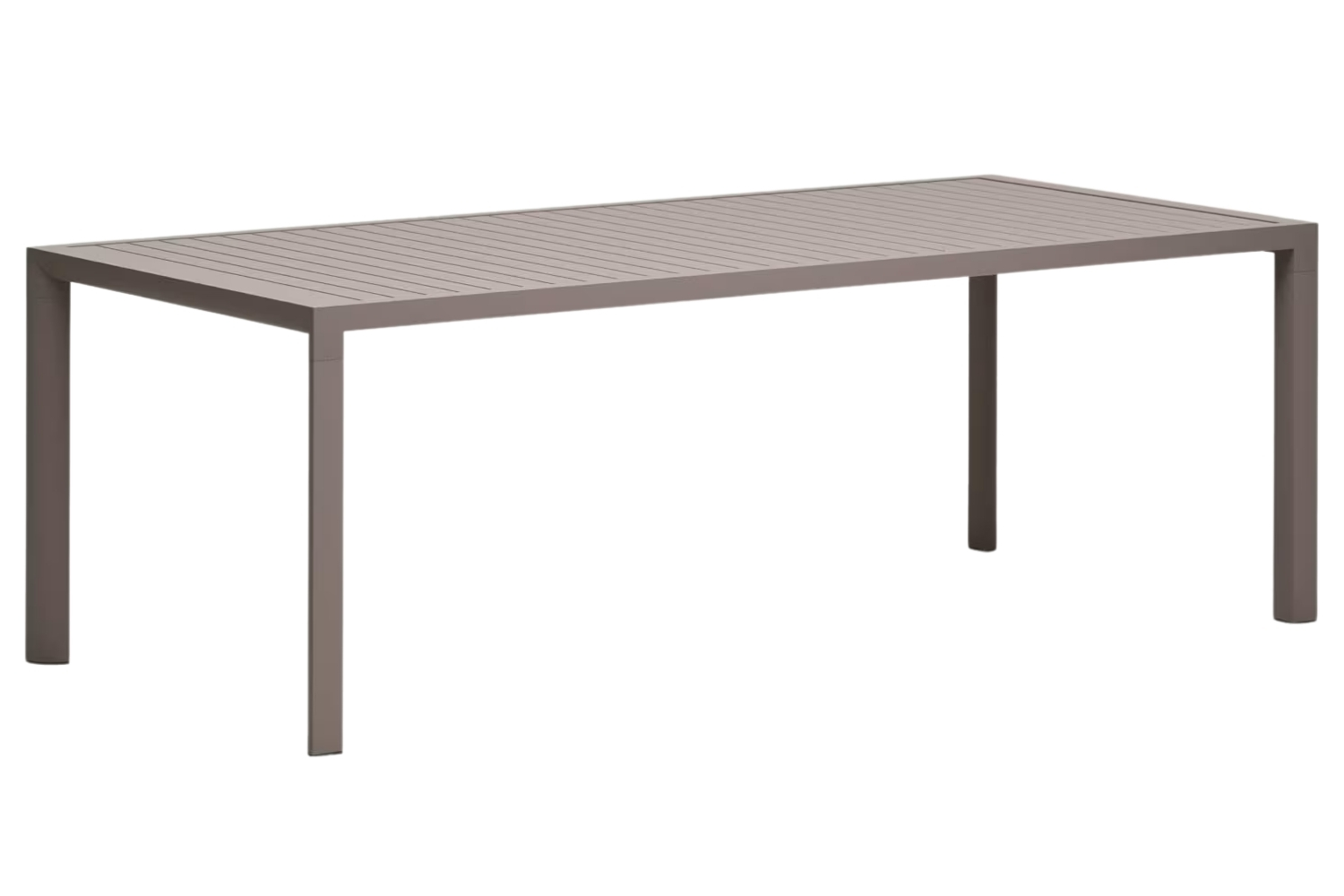 Hnědý kovový zahradní jídelní stůl Kave Home Culip 220 x 100 cm