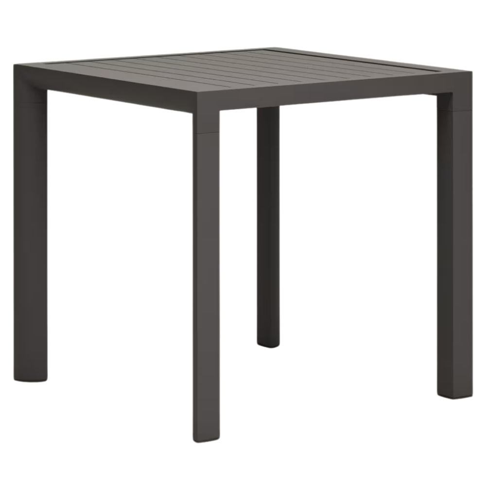Šedý kovový zahradní jídelní stůl Kave Home Culip 77 x 77 cm