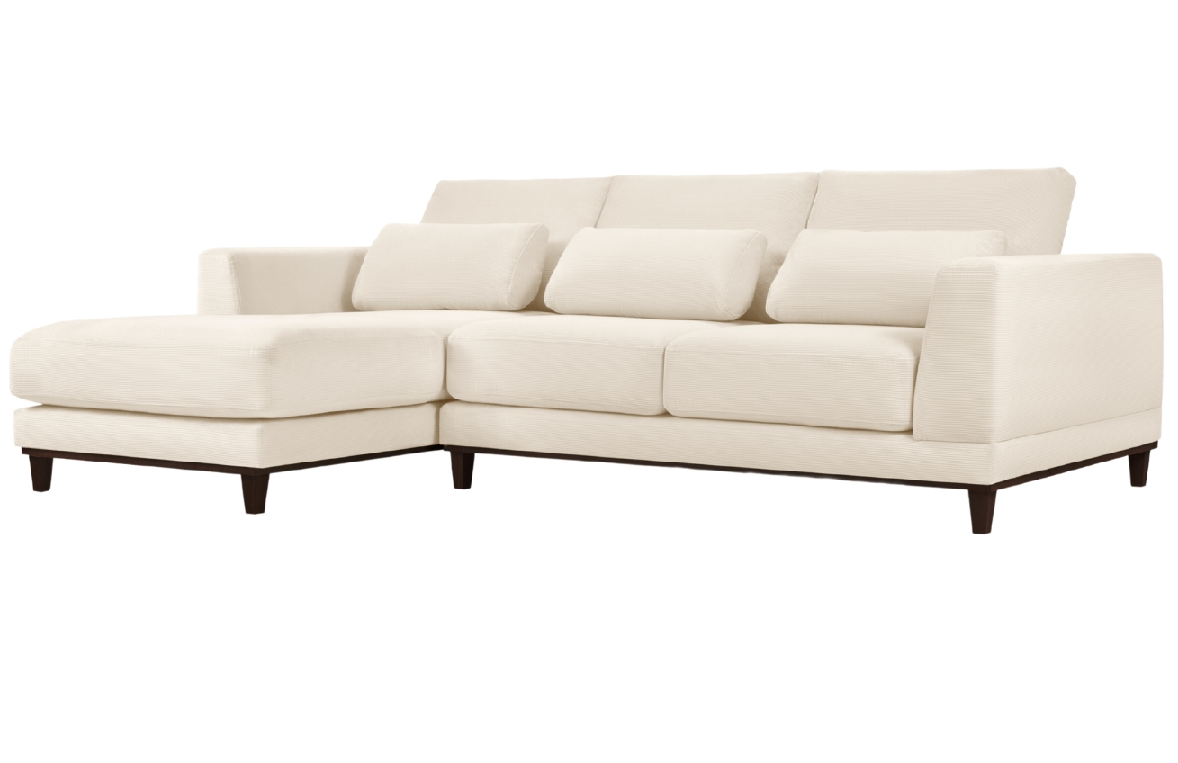 Windsor & Co Manšestrová rohová pohovka Leon 260 cm