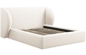 Micadoni Sametová postel Miley 160 x 200 cm s úložným prostorem