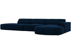 Micadoni Sametová rohová pohovka Jodie 342 cm