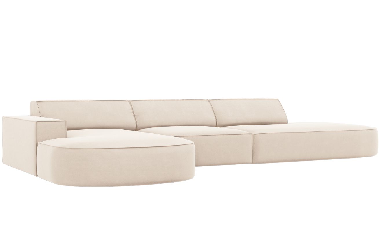 Micadoni Sametová rohová pohovka Jodie 342 cm