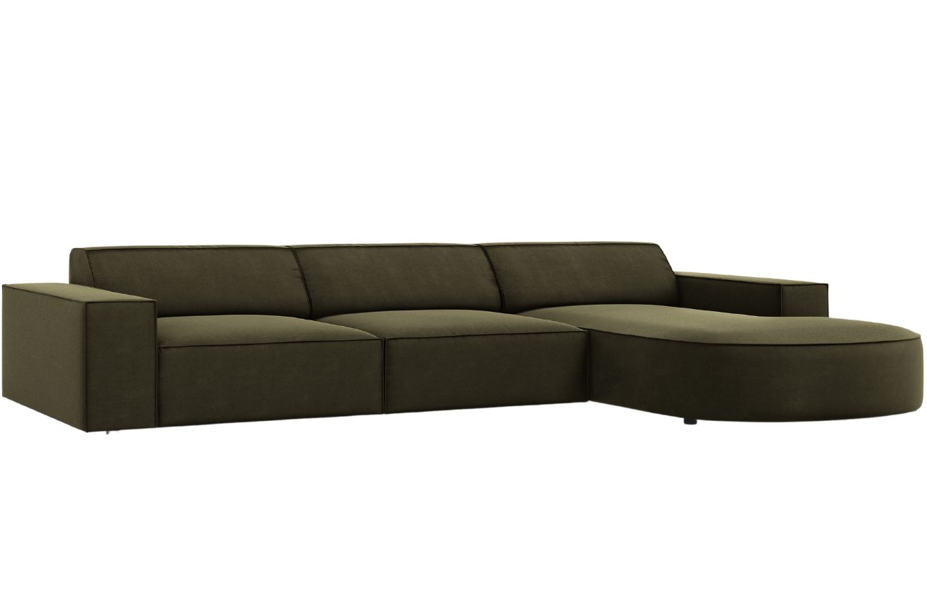 Micadoni Sametová rohová pohovka Jodie 284 cm