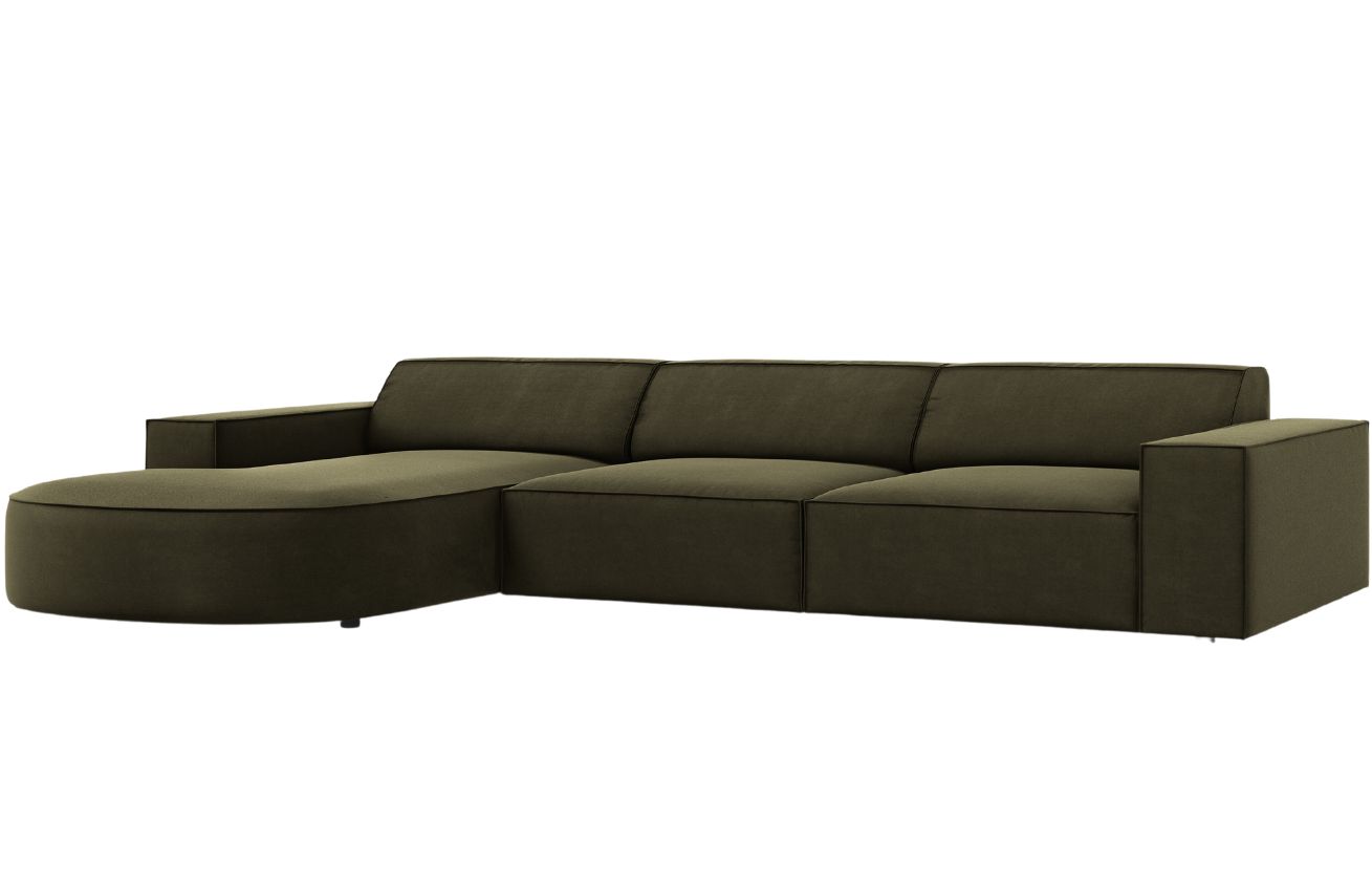 Micadoni Sametová rohová pohovka Jodie 284 cm