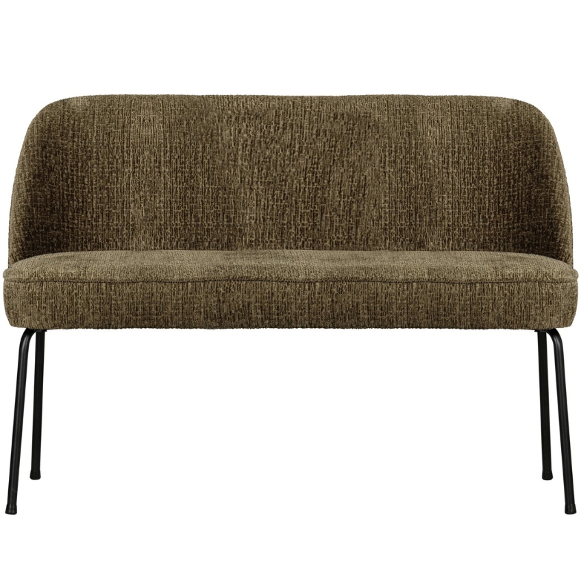 WOOOD Tmavě zelená sametová lavice Tergi 120 cm