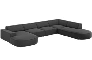 Micadoni Sametová rohová pohovka Jodie 364 cm