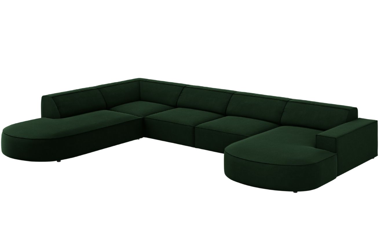 Micadoni Sametová rohová pohovka Jodie 364 cm