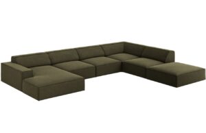 Micadoni Sametová rohová pohovka Jodie 364 cm