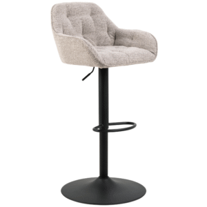 Scandi Béžová bouclé barová židle Proke 63-84 cm