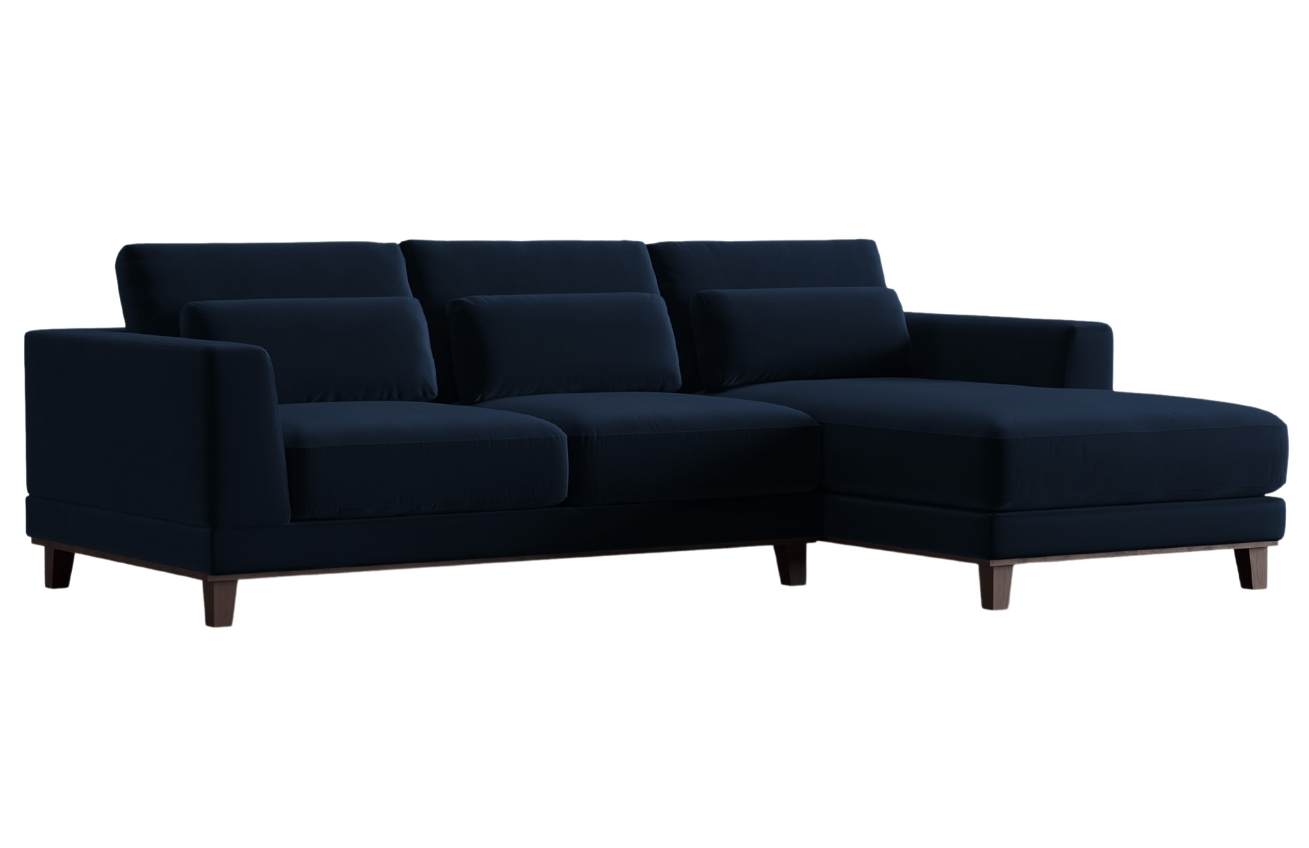 Windsor & Co Sametová rohová pohovka Leon 260 cm