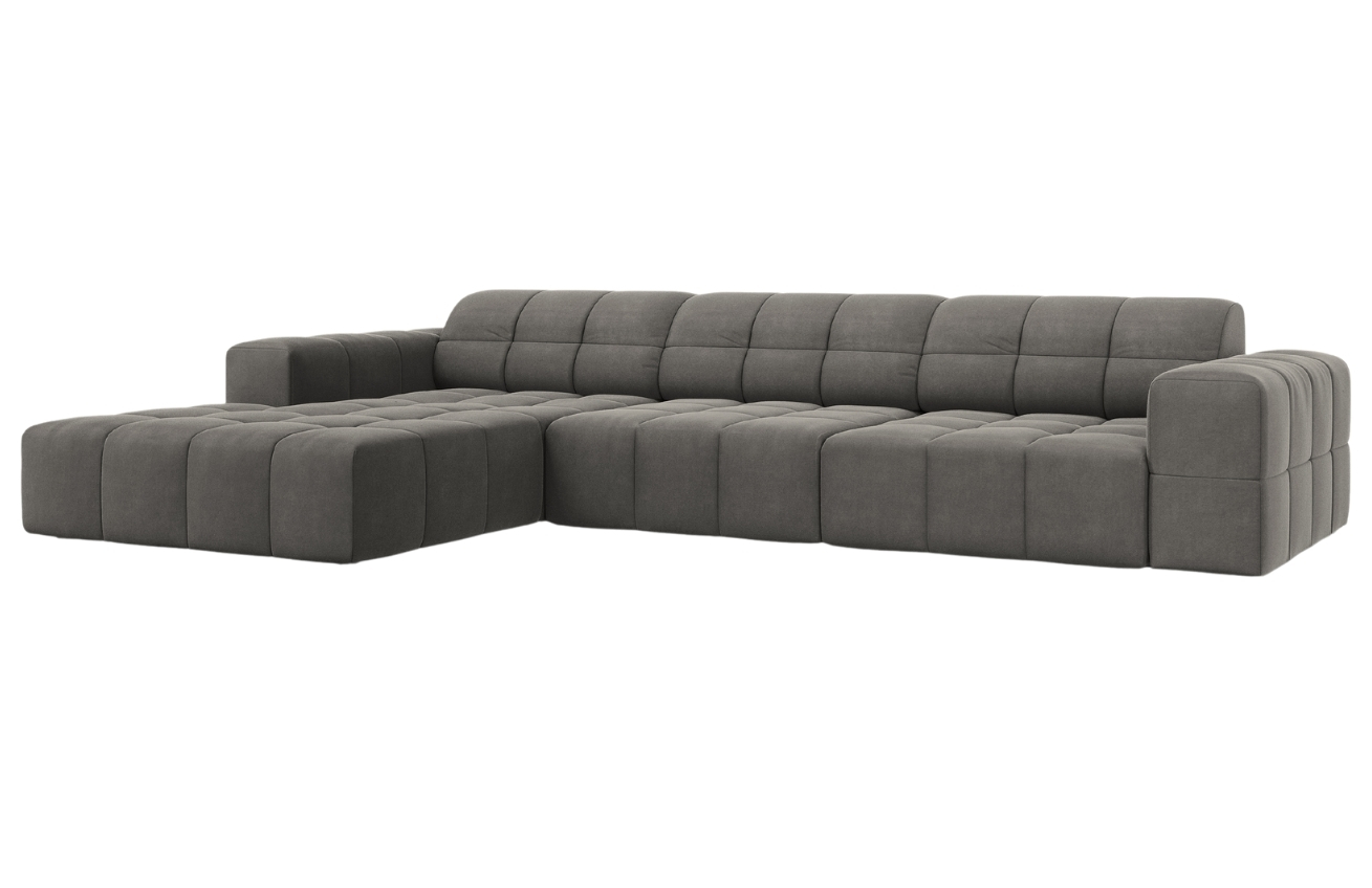 Cosmopolitan Design Sametová rohová pohovka Chicago 284 cm