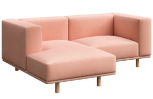 Ame Yens Sametová rohová pohovka Kukumo 204 cm