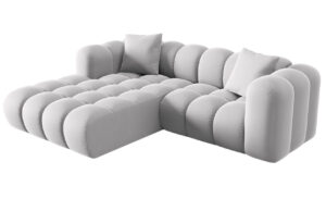 Windsor & Co Sametová rohová pohovka Halley 242 cm