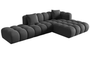 Windsor & Co Sametová rohová pohovka Halley 309 cm