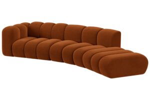 Micadoni Sametová pohovka Lupine 335 cm