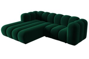 Micadoni Sametová rohová pohovka Lupine 228 cm