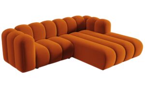 Micadoni Sametová rohová pohovka Lupine 228 cm