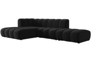 Micadoni Sametová rohová pohovka Lupine 294 cm